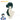 The Apothecary Diaries Maomao Green Side Bun Cosplay Wig