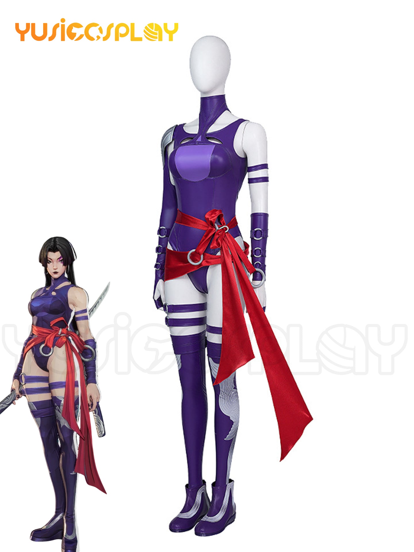 Marvel Rivals Vengeance Psylocke Artificial Leather Cosplay Costume ...