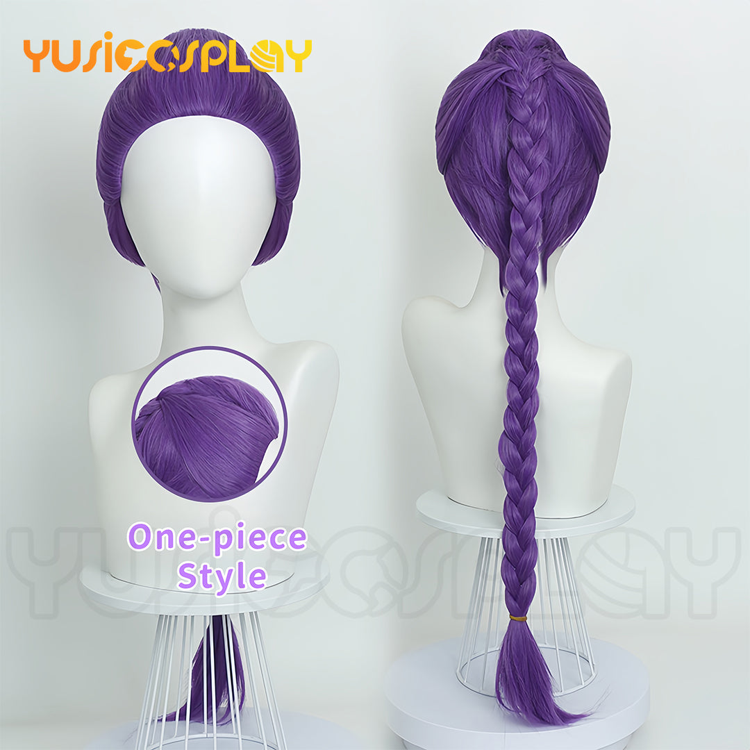 Kids Version KPop Demon Hunters Rumi Purple Cosplay Wig – YUSICOSPLAY