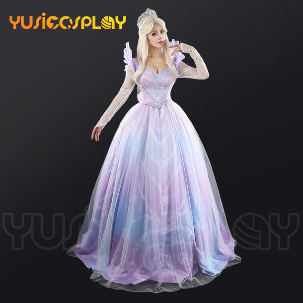Wicked: For Good Glinda Purple Prom Dress Premium Version Cosplay Cost ...